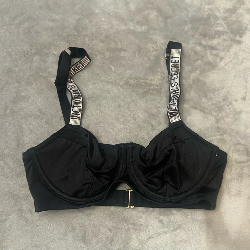 New! Victoria’s Secret Shine Strap Unlined Push Up Bikini Swim Top 4471 - Picture 3 of 11